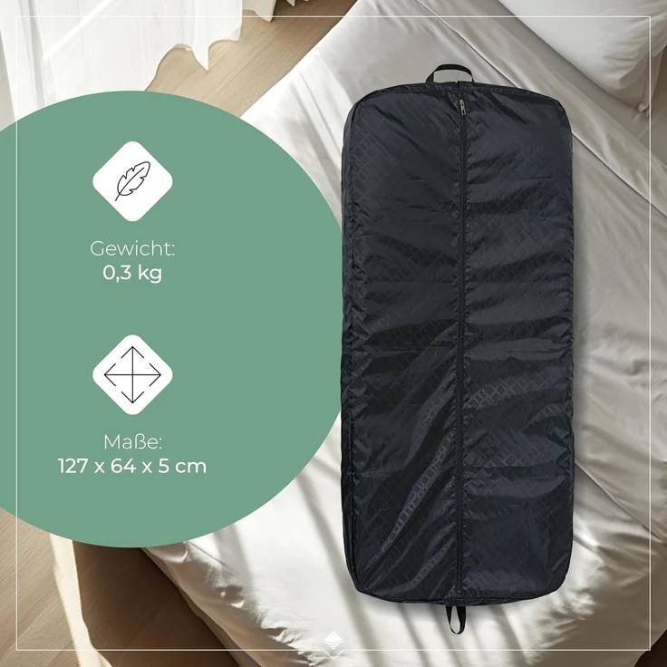 travelite Kleidersack Mobile Kleiderhülle 127 cm (black) – Bild 3