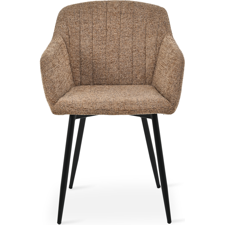 GOEURVANT 711 Esszimmerstühle 6er-Set mit Armlehnen, Chenille - Kaffee – Bild 3