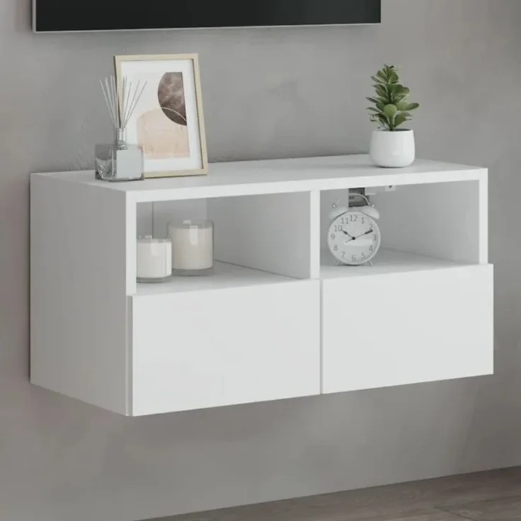 vidaXL TV-Wandschrank Weiß 60x30x30 cm Holzwerkstoff 836854