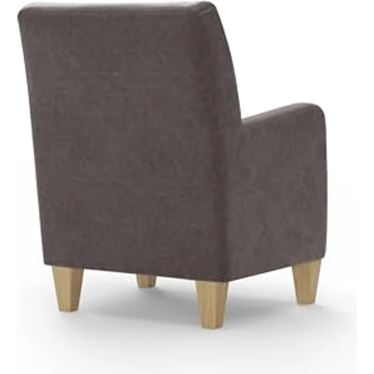 Cavadore Sessel Vida / Polstersessel im trendigen Design / 74 x 93 x 81 / Mikrofaser, Graubraun – Bild 5