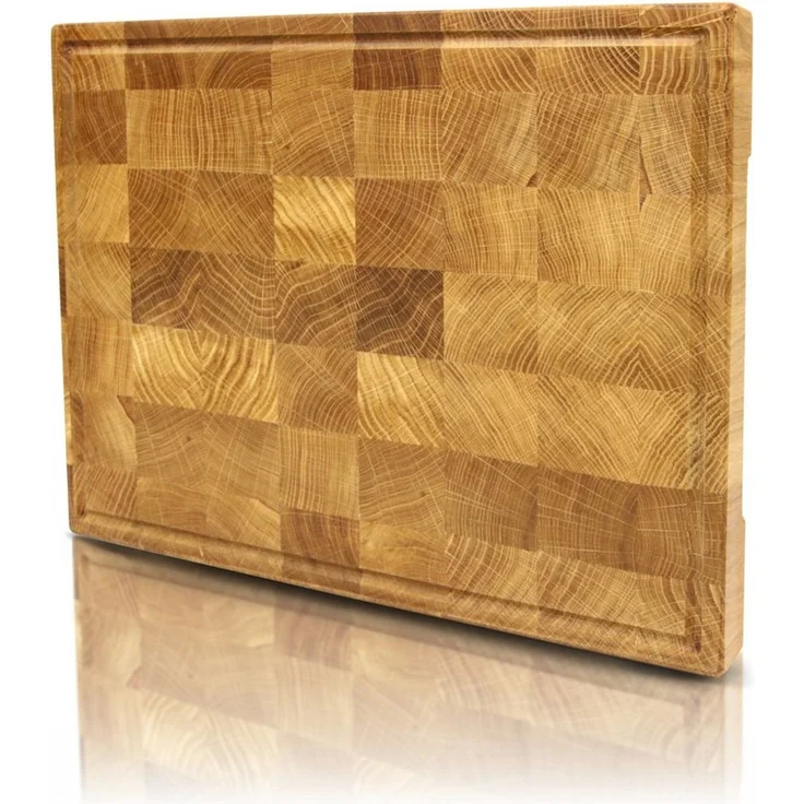Premium Schneidebrett - Stirnholz, Eiche - 40 x 30 x 4cm – Bild 1