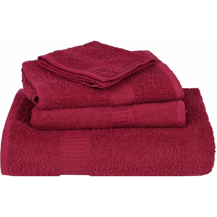vidaXL Handtücher FROGN 10 Stk. Bordeaux 100x200 cm 360 g/m² 136748 – Bild 4