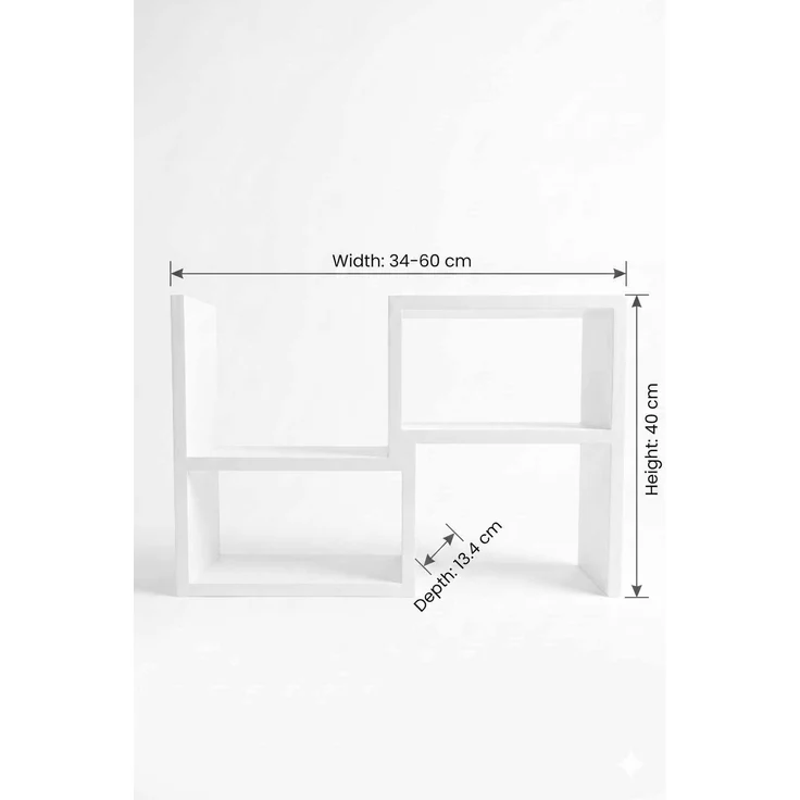 Skye Decor 'Ck24C - White' Küchenregal, Weiß, 34-60 x 40 x 13,4 cm – Bild 4