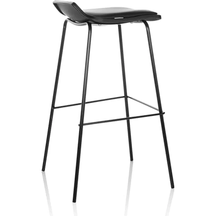 Hjh Office LONSO 10, Barhocker mit schmutzabweisendem Kunstlederbezug, zeitloses Design – Bild 6