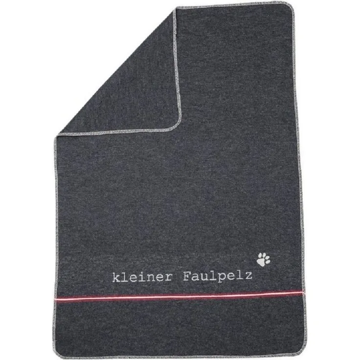 DAVID FUSSENEGGER Tierdecke 'kleiner Faulpelz' 70 x 90 cm Anthrazit