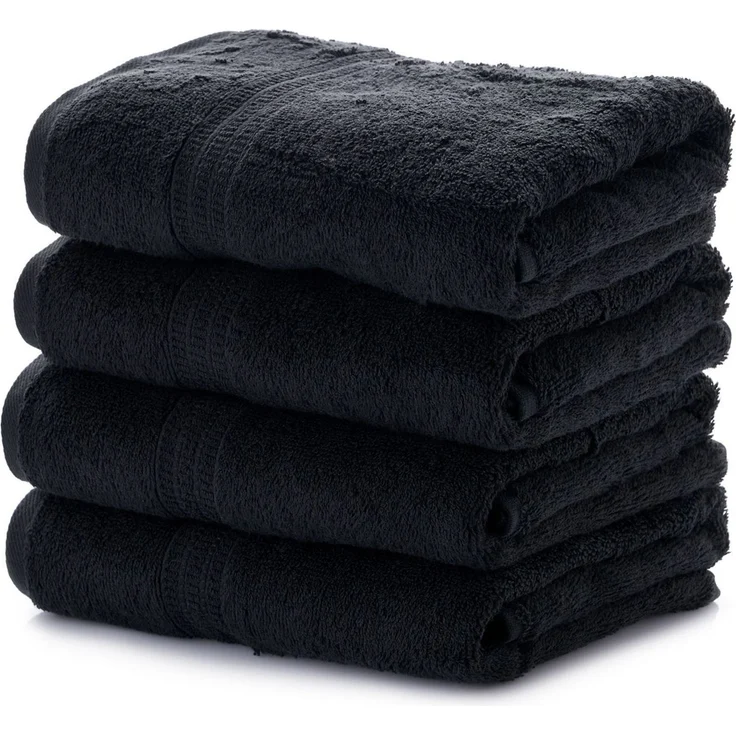 Mijolnir 'List - Black HC' Handtuchset (4-teilig), Schwarz, 50 x 90 cm – Bild 3