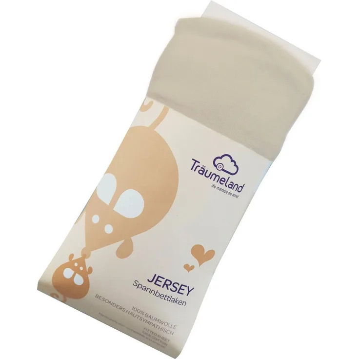 Spannbetttuch Jersey beige