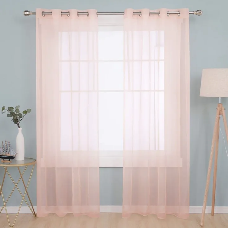Deconovo Vorhang Transparent Voile Gardinen mit Ösen Wohnzimer Ösenvorhang 2er Set, Luftig Modern Store Dekoschals Schlafzimmer einfarbig pflegeleicht