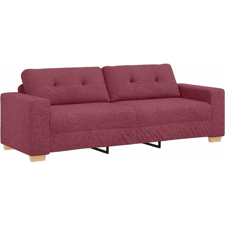 vidaXL 3-Sitzer-Sofa Weinrot 180 cm Stoff 4105091 – Bild 1