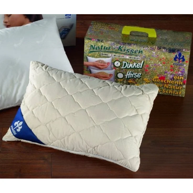 Irisette Dinkelkörnerkissen Spezialkissen Irisette Dinkel, Füllung: reiner Dinkelspelz, Bezug: naturbelassen, reines Naturprodukt mit naturbelassenen Baumwoll-Perkal Bezug – Bild 2
