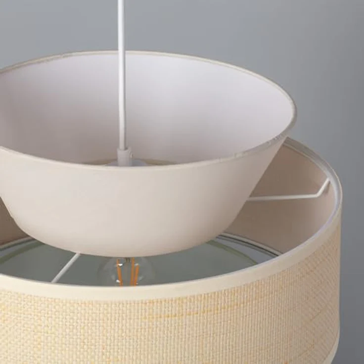 LEDKIA LIGHTING Chulu Hängeleuchte, Elegantes Design, E27 kompatibel, Vielseitig für Wohnzimmer, Küche & Schlafzimmer, Grün, Textil – Bild 2