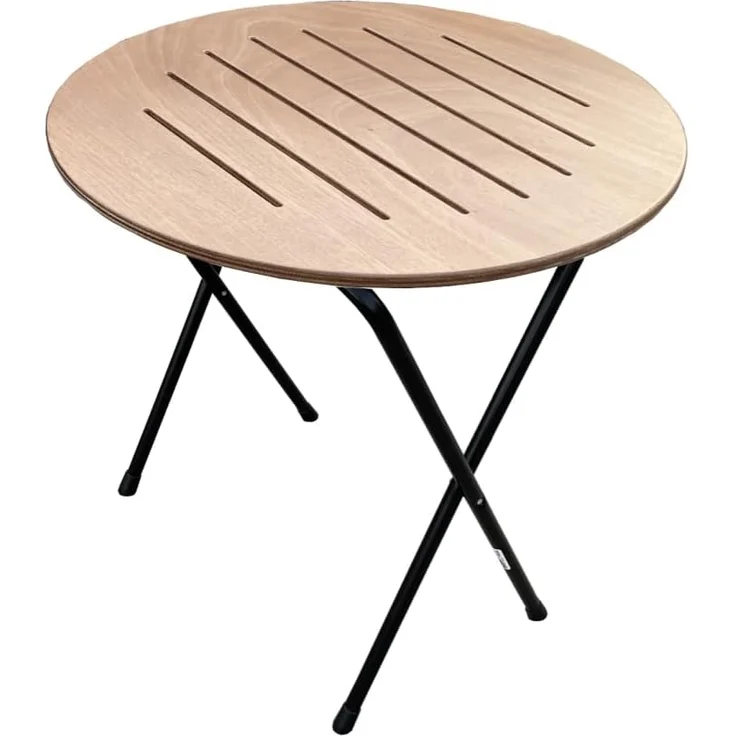 CASTELMERLINO Tisch Silvia Klapptisch, Metall, Okume Naturale, Rotondo – Bild 1