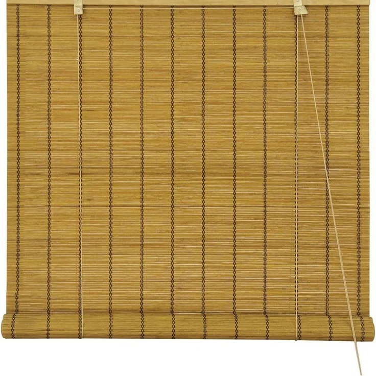 Rollo Bambusrollo, 40 x 130 cm, braun, Victoria M, verdunkelnd, ohne Bohren, freihängend, verschraubt, ohne Bohren, zum Schrauben – Bild 1