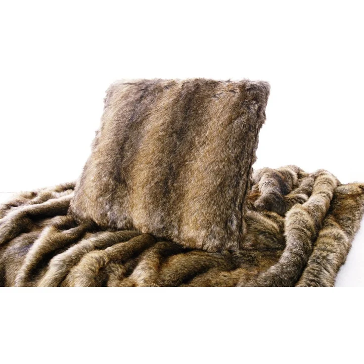 Wohnen und Accessoires GmbH & Co. KG Fellkissen Fellkissen (Kunstfell) "Otter braun" in 45x45cm, Felloptik – Bild 3