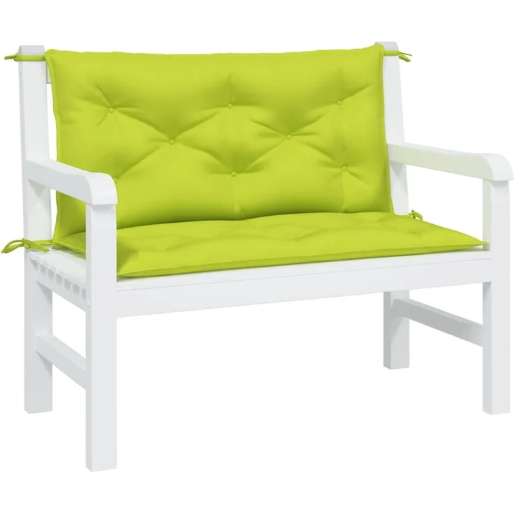 vidaXL Gartenbank-Auflagen 2 Stk. Knallgrün 100x50x7 cm Oxford-Gewebe 361670 – Bild 2