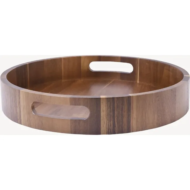 Akazie Terra Serviertablett aus Akazienholz ø35 cm - langlebig & vielseitig einsetzbar