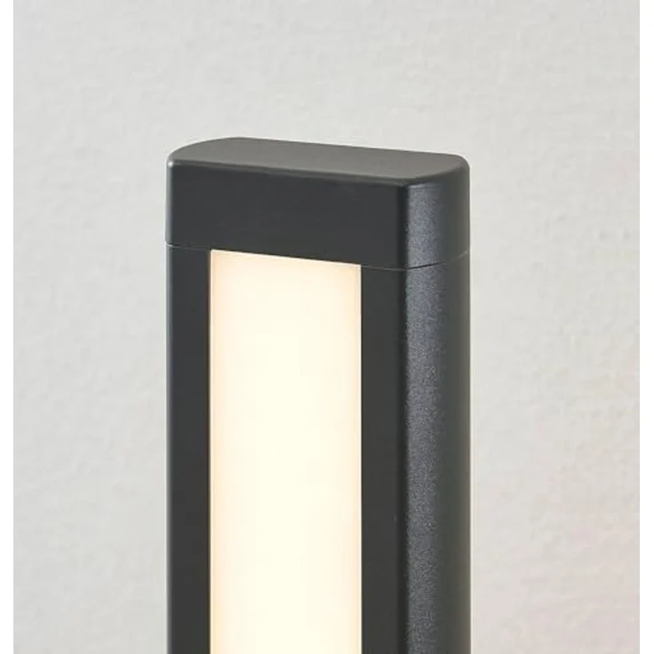 Lucande LED Pollerleuchte Mhairi, LED-Leuchtmittel fest verbaut, warmweiß, Modern, Aluminium-Druckguss, Acryl, anthrazit, weiß, 2 flammig, inkl. – Bild 7