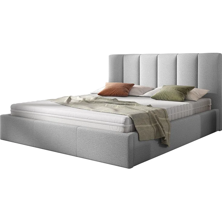 Polsterbett Hatman mit Lattenrost aus Metall, Farbe: Lars 90