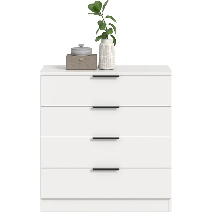 Kommode (B/H/T: 74x80x35 cm) in weiß – Bild 2
