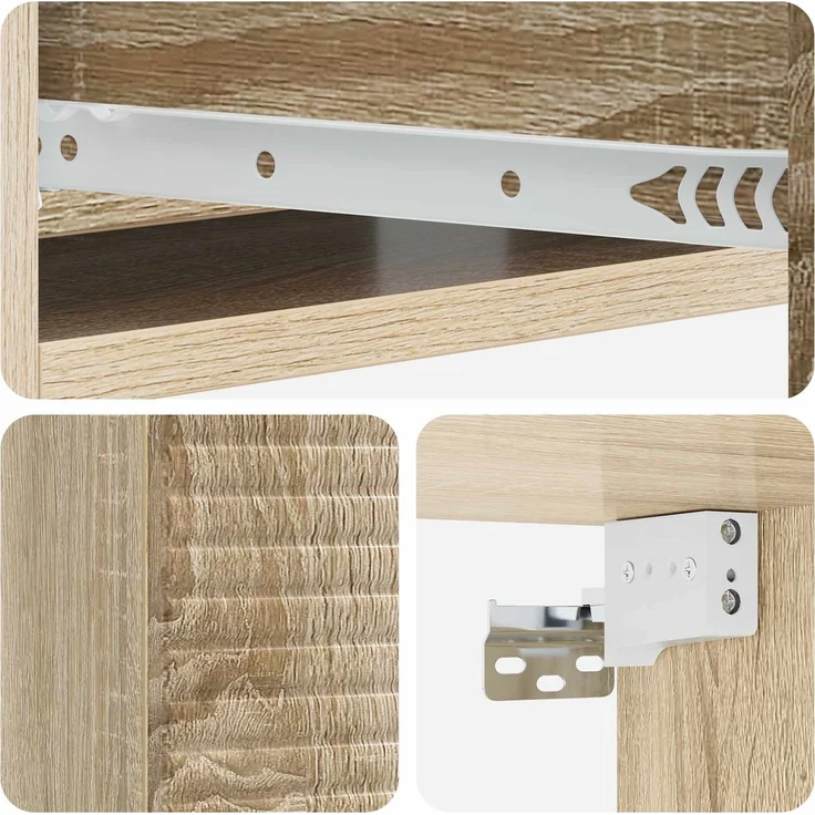 vidaXL Wandmontierter Beistelltisch Sonoma-Eiche 59 x 34,5 x 17 cm 898657 – Bild 8