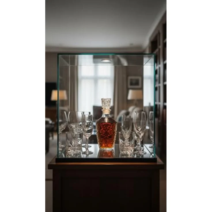 Provance Karaffe Whiskey Karaffe aus Glas Verschluss 900ml, (Set, 1x Flasche 1x Deckel), 900ml Fassungsvermögen – Bild 6