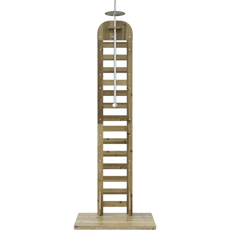 vidaXL Gartendusche 223 cm Imprägniertes Kiefernholz und Edelstahl 886331 – Bild 4