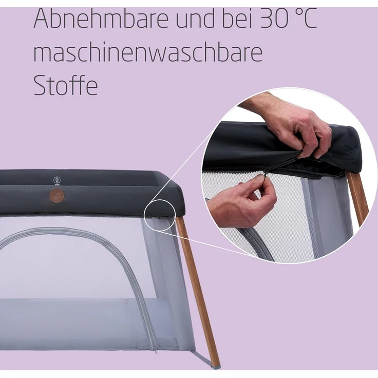 Maxi-Cosi Iris2, 2-in-1 Reisebett Baby, 0-3 Jahre, 0-15 kg, Kompaktes Reisebettchen, 2 Ebenen, Seitliches Einstiegsfenster, Faltbar & Leicht, Matratze Erweiterbar, Umweltfreundlich, Essential Graphite – Bild 5