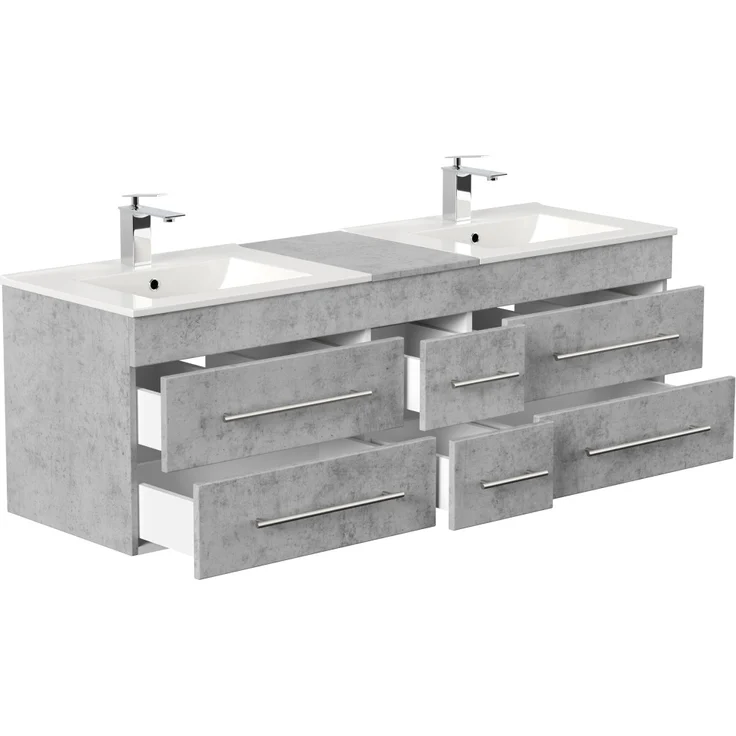 Badmöbel Roma XL SoftClose beton : Beton – Bild 4
