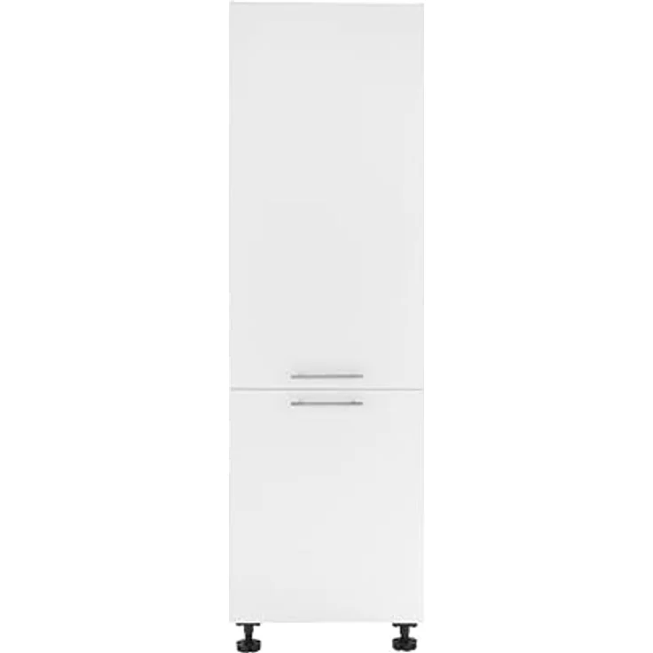 Laundreezy Einbauschrank für Kühlschrank, Weiß - Geräumiger Hochschrank für Waschküche & Hauswirtschaftsraum - 60 x 200 x 68 cm (B/H/T) – Bild 9