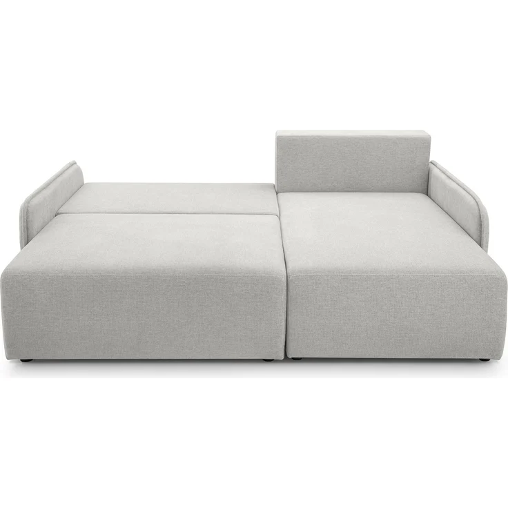 Selsey 'Netarro' Ecksofa mit Schlaffunktion, Bettkasten und Chenille-Bezug, graubeige, rechts – Bild 3