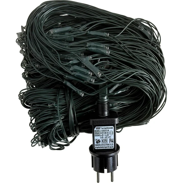 240er LED-Lichternetz Lichterkette Kabel Grün Leuchtfarbe Kaltweiß – Bild 6