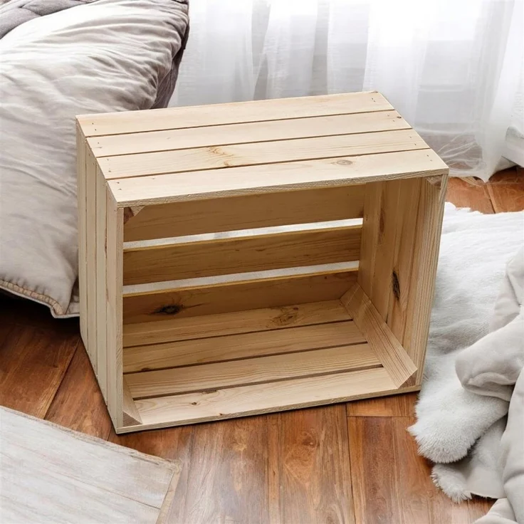Holzkisten Obstkisten Natur 50 x 40 x 30 cm 3er Set – Bild 2
