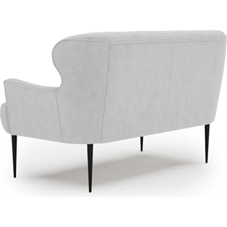 CAVADORE 2-Sitzer Küchensofa Amba, Trendige Sitzbank für Küche oder Esszimmer / 153 x 97 x 87 / Flachgewebe: Hellgrau – Bild 5