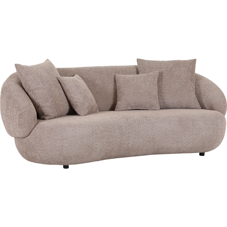 NEW SPIRIT Sofa, 3-Sitzer, Stoffgr. 8 Bez. 818/18, Mod. 706, mittelbraun, Kunststofffuß schwarz