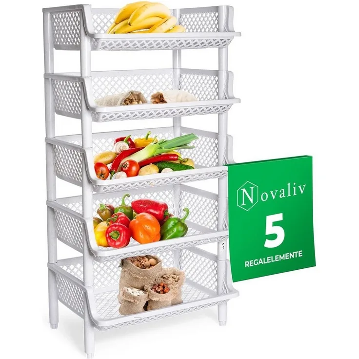 Novaliv Regal -, 5-tlg, 5x Steckregal Kunststoff