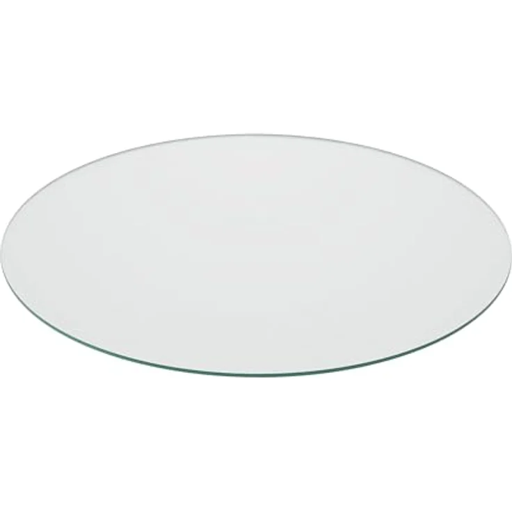 Relaxdays Glasplatte, Rund, Transparent aus Sicherheitsglas, Ø 90 cm, Tischplatte für Ess-, Couch- und Gartentische – Bild 1