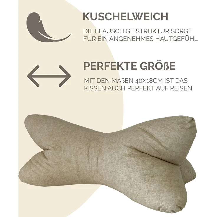 Dr. Berger Leseknochen Beige Natur 40 x 16 cm – Bild 4