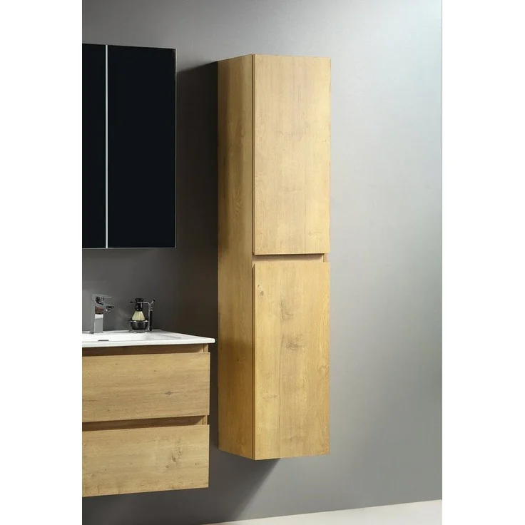 Alpenberger Badmöbel-Set Badezimmermöbel Badezimmer Schrank - Hochschrank, (Badezimmerschrank Schmal, Badschrank), Allzweckschrank – Bild 5