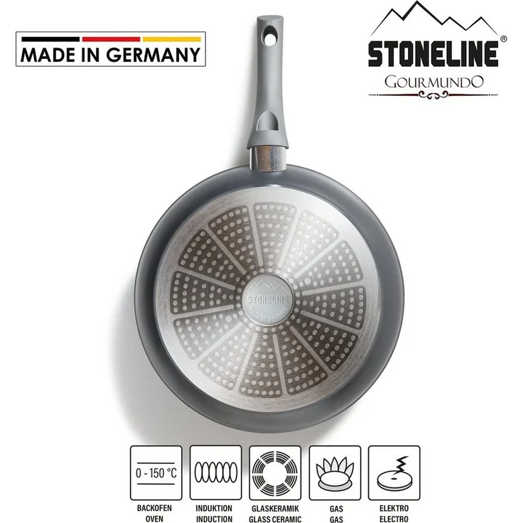STONELINE Bratpfanne Gourmundo, Aluminium (1-tlg), Made in Germany, STONELINE®-Antihaftbeschichtung, Indukton, Induktion – Bild 2