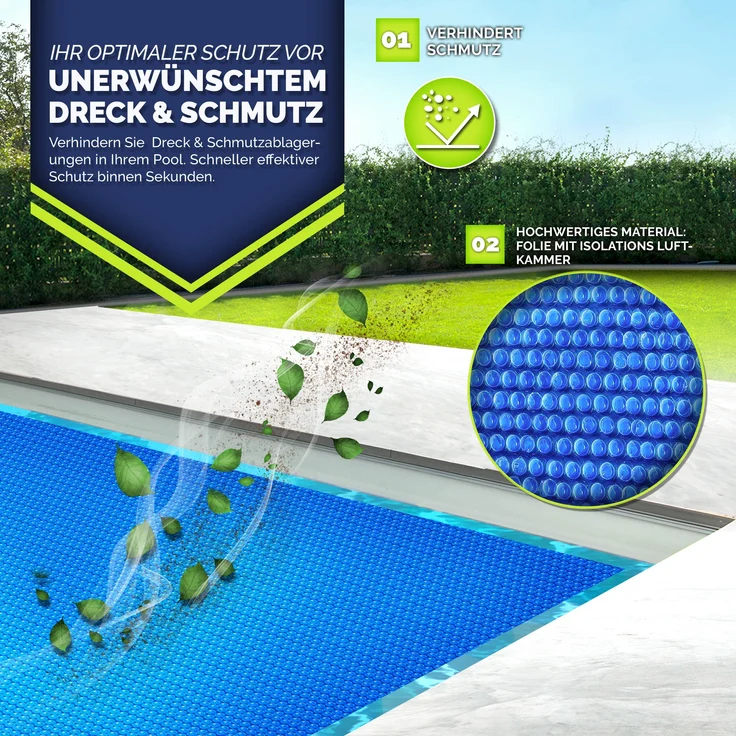 tillvex Pool Solarfolie Rund 244 cm - Schwarz Solarplane Solarheizung Solarabdeckplane Poolheizung Wärmeplane – Bild 4