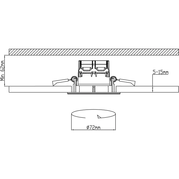 4er SET IP65 LED Deckeneinbaustrahler Weiß rund, dimmbar, Ø 8,5cm – Bild 6