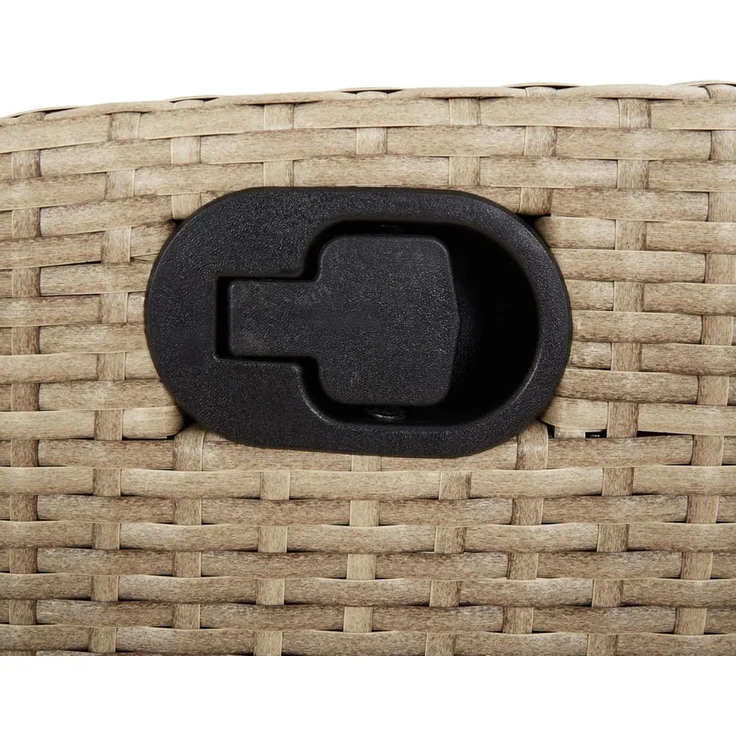 vidaXL 5-tlg. Garten-Essgruppe mit Kissen Beige Poly Rattan 3213011 – Bild 7