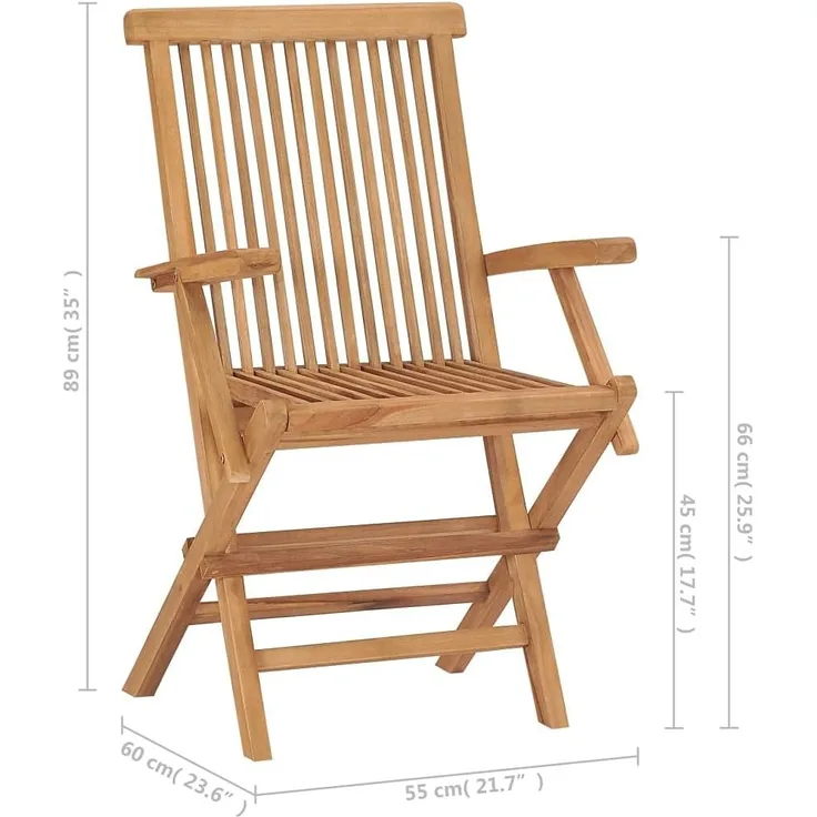 vidaXL Gartenstühle 8 Stk. Massivholz Teak 3072888
