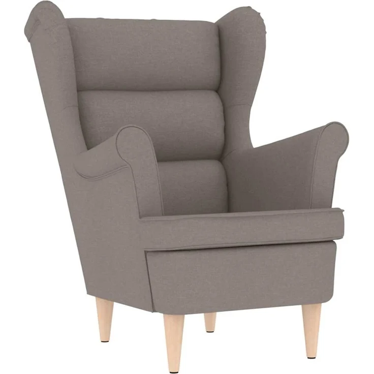 vidaXL Sessel mit Fußhocker Taupe Stoff 3307995 – Bild 7