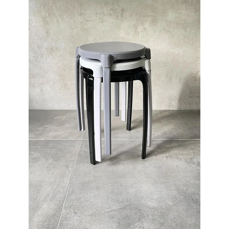 RIDDER Assistent A1050101 Bad-Hocker rund, Rundhocker, Hocker, weiß – Bild 4