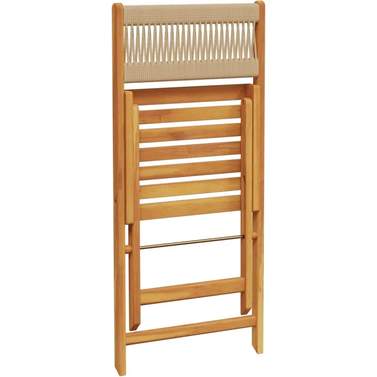 vidaXL Gartenstühle 8 Stk. Klappbar Beige Massivholz Akazie 3214609 – Bild 6