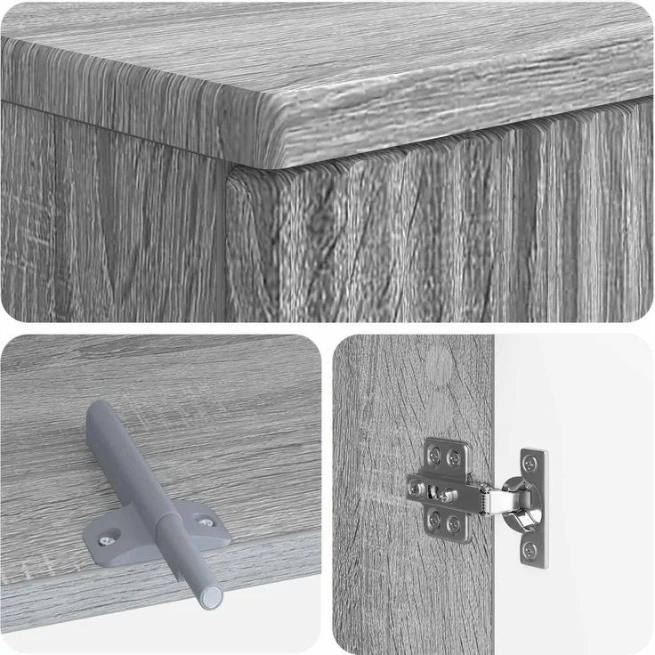 vidaXL 2-teiliges Badezimmer Schrank Set ARNHEM Sonoma-Grau 3417609 – Bild 5