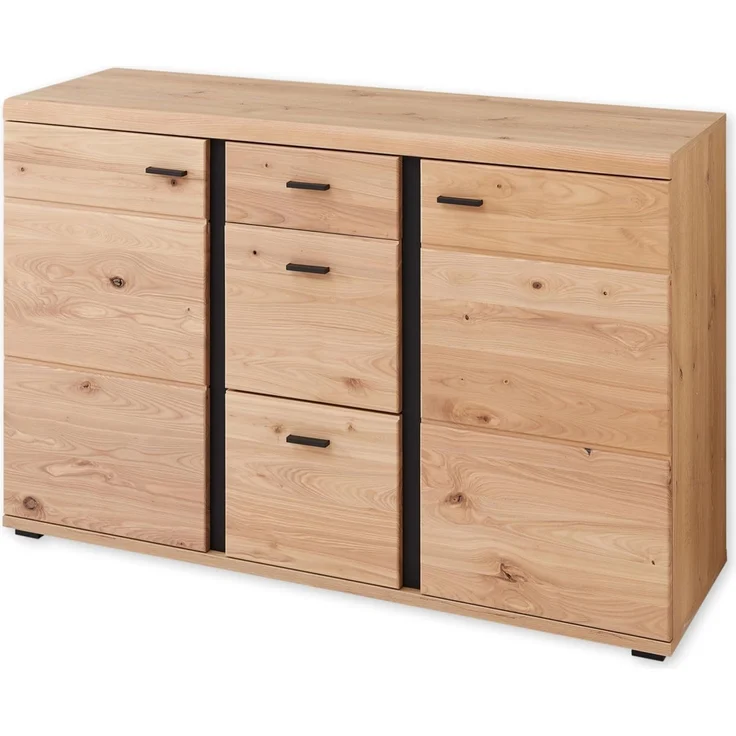 Kommode Sonos , Echtholz, Holzwerkstoff , Holzfarben , 134 x 86 x 42 cm