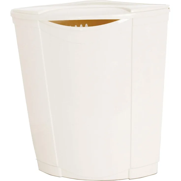 MSV 100375 Wäschekorb Truhe-Ecke Polypropylen weiß 45 L