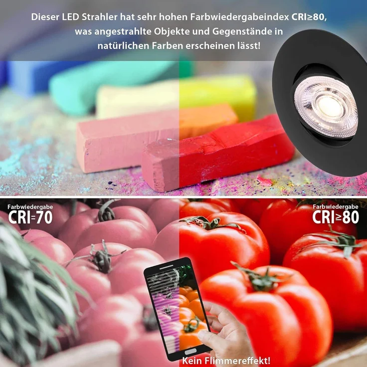 Maxkomfort LED Einbauleuchte Luxi, LED fest integriert, warmweiß, 3000K, Einbauspot – Bild 7